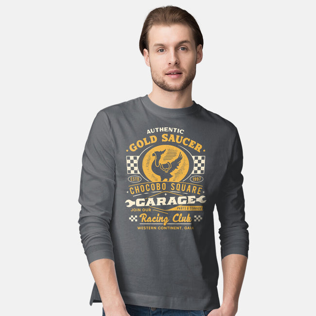 Gold Saucer Garage Vintage-Mens-Long Sleeved-Tee-LAGELANTEE