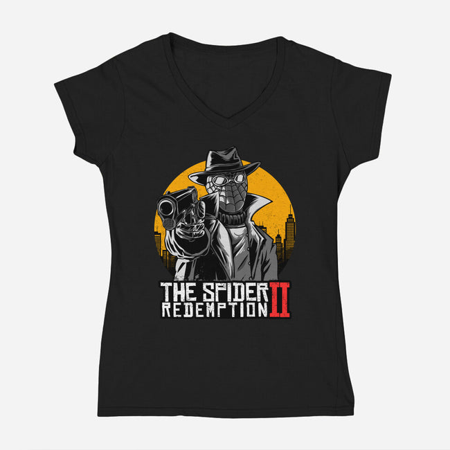 The Spider Redemption-Womens-V-Neck-Tee-joerawks