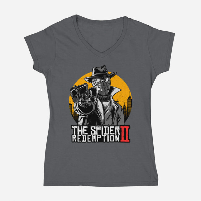 The Spider Redemption-Womens-V-Neck-Tee-joerawks
