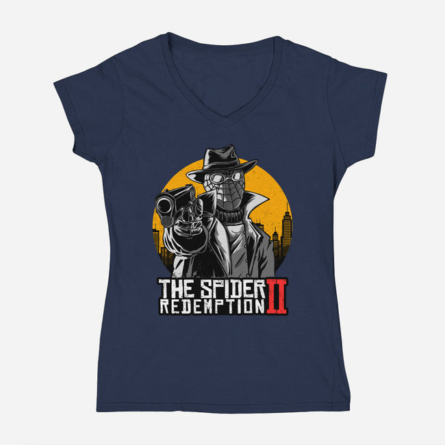 The Spider Redemption-Womens-V-Neck-Tee-joerawks