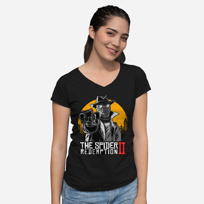 The Spider Redemption-Womens-V-Neck-Tee-joerawks