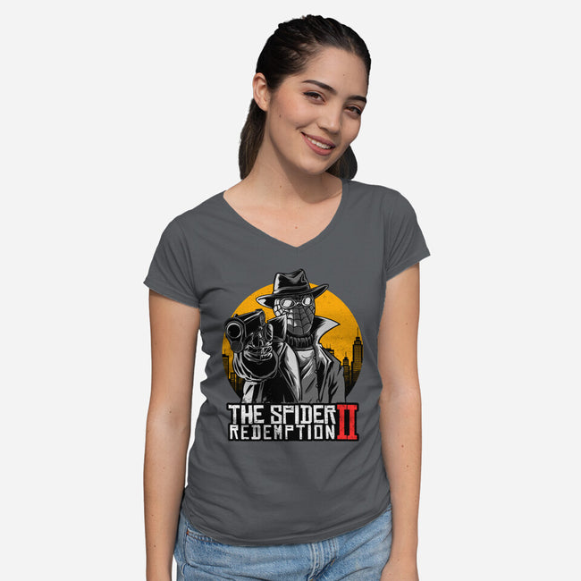 The Spider Redemption-Womens-V-Neck-Tee-joerawks