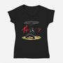 The Spider Disc-Womens-V-Neck-Tee-joerawks