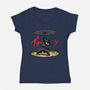 The Spider Disc-Womens-V-Neck-Tee-joerawks