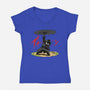 The Spider Disc-Womens-V-Neck-Tee-joerawks