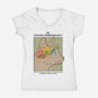 Feline Phrenology-Womens-V-Neck-Tee-Thiago Correa