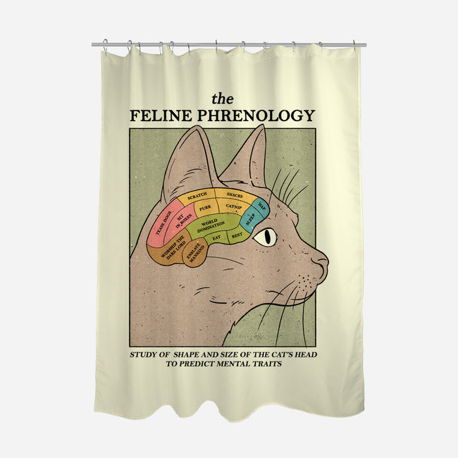 Feline Phrenology-None-Polyester-Shower Curtain-Thiago Correa