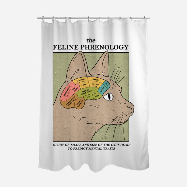 Feline Phrenology-None-Polyester-Shower Curtain-Thiago Correa
