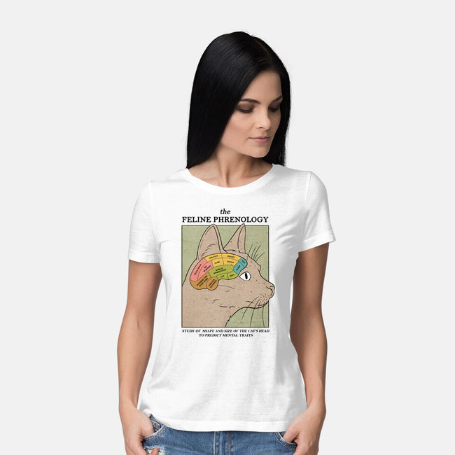 Feline Phrenology-Womens-Basic-Tee-Thiago Correa