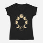 Moon Cycle-Womens-V-Neck-Tee-Thiago Correa