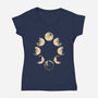 Moon Cycle-Womens-V-Neck-Tee-Thiago Correa