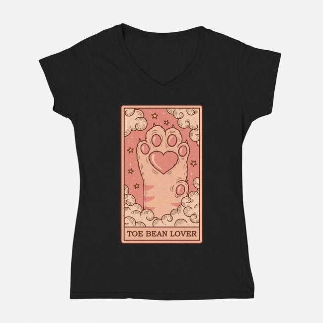 Toe Bean Lover-Womens-V-Neck-Tee-Thiago Correa