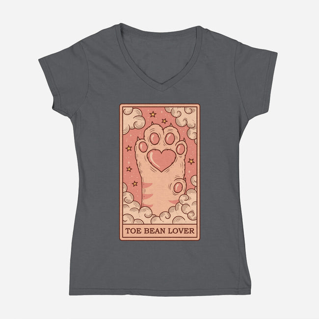 Toe Bean Lover-Womens-V-Neck-Tee-Thiago Correa