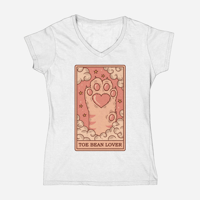 Toe Bean Lover-Womens-V-Neck-Tee-Thiago Correa