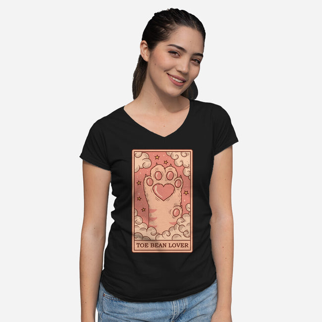 Toe Bean Lover-Womens-V-Neck-Tee-Thiago Correa