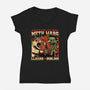 Dungeon Crawler War-Womens-V-Neck-Tee-Studio Mootant