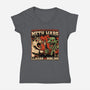 Dungeon Crawler War-Womens-V-Neck-Tee-Studio Mootant