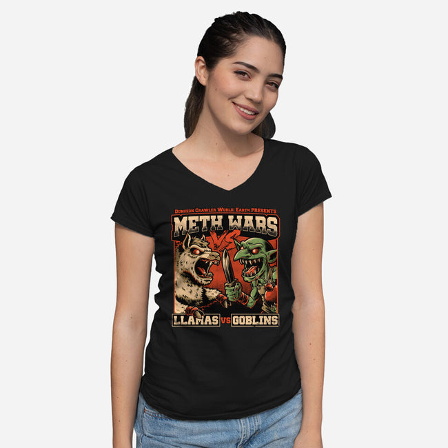 Dungeon Crawler War-Womens-V-Neck-Tee-Studio Mootant