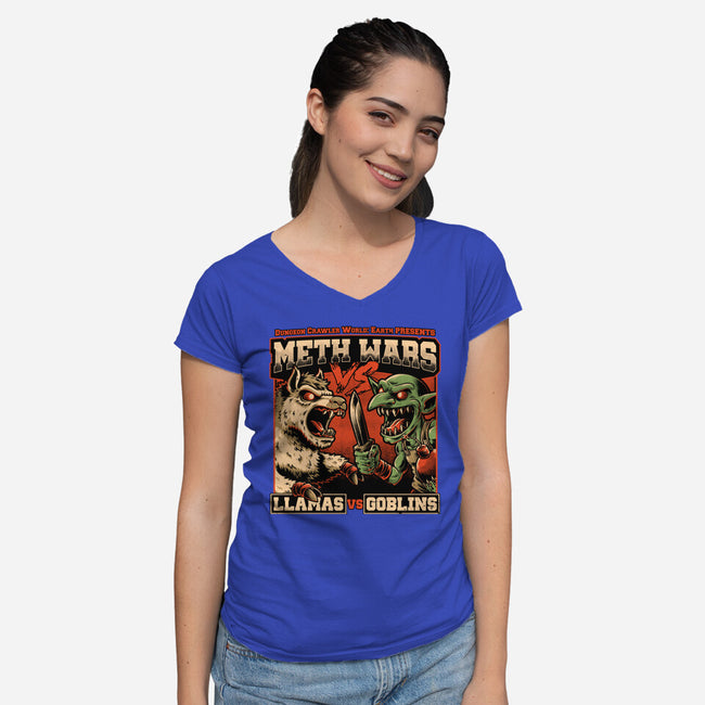 Dungeon Crawler War-Womens-V-Neck-Tee-Studio Mootant