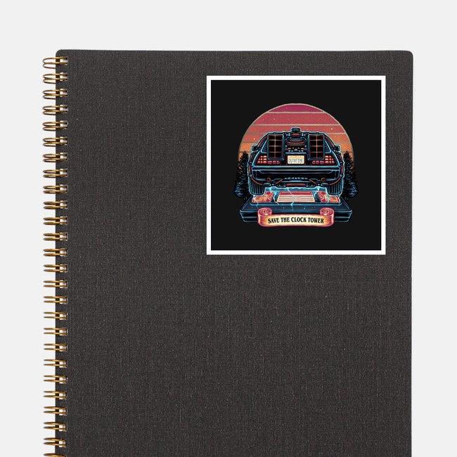 Time Travel Sunset-None-Glossy-Sticker-glitchygorilla