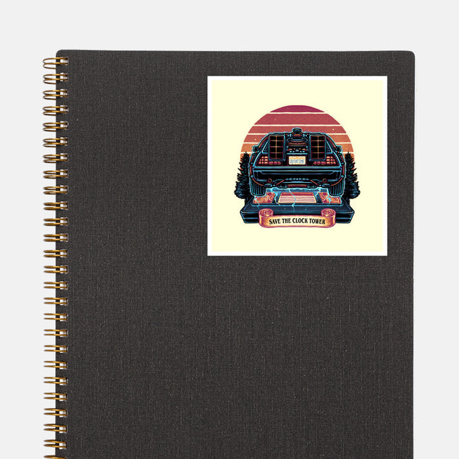Time Travel Sunset-None-Glossy-Sticker-glitchygorilla