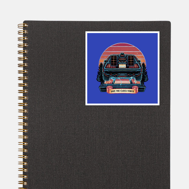 Time Travel Sunset-None-Glossy-Sticker-glitchygorilla