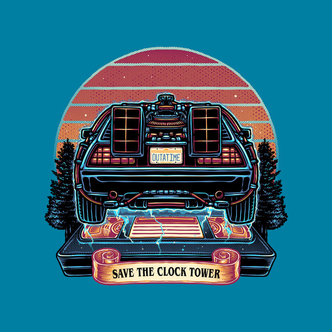 Time Travel Sunset-Mens-Basic-Tee-glitchygorilla