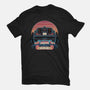 Time Travel Sunset-Mens-Heavyweight-Tee-glitchygorilla