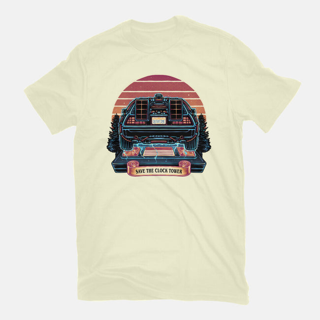Time Travel Sunset-Mens-Basic-Tee-glitchygorilla