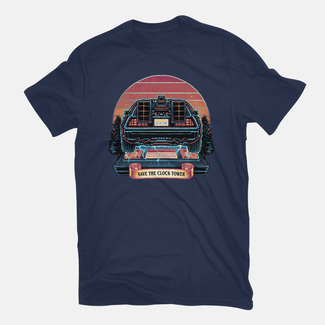 Time Travel Sunset-Mens-Premium-Tee-glitchygorilla