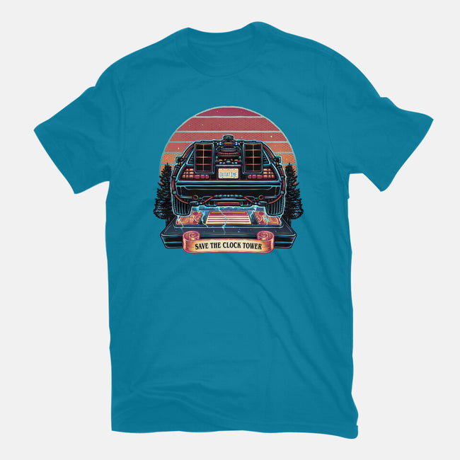 Time Travel Sunset-Womens-Basic-Tee-glitchygorilla