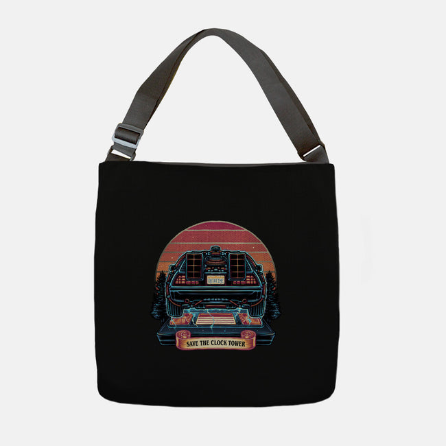 Time Travel Sunset-None-Adjustable Tote-Bag-glitchygorilla