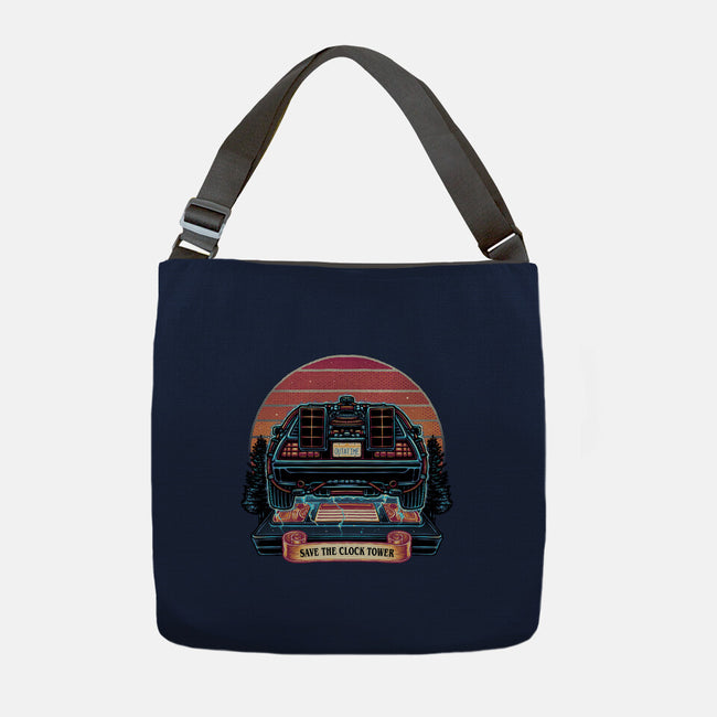 Time Travel Sunset-None-Adjustable Tote-Bag-glitchygorilla