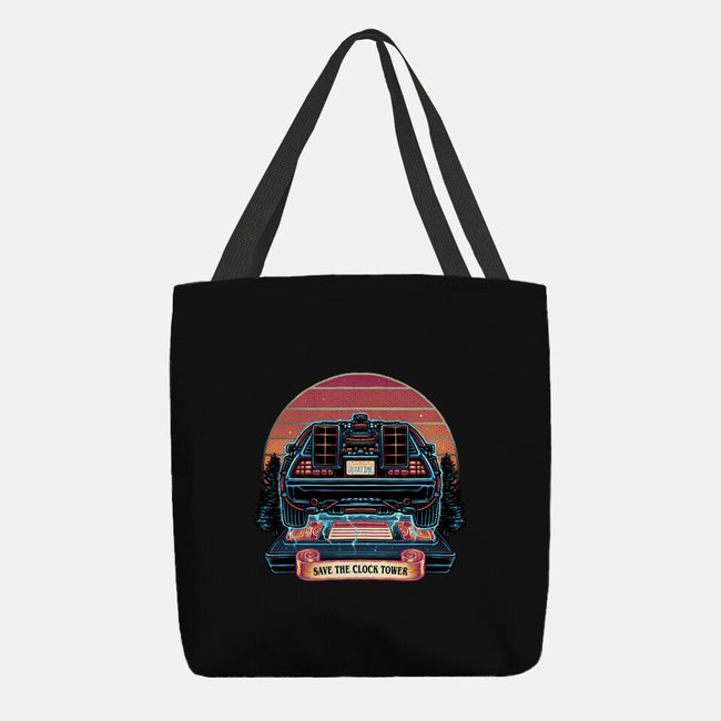 Time Travel Sunset-None-Basic Tote-Bag-glitchygorilla