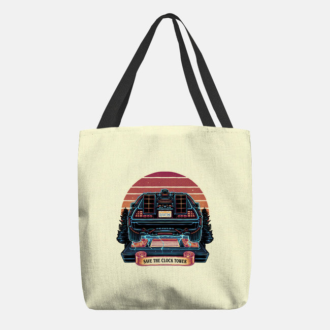 Time Travel Sunset-None-Basic Tote-Bag-glitchygorilla