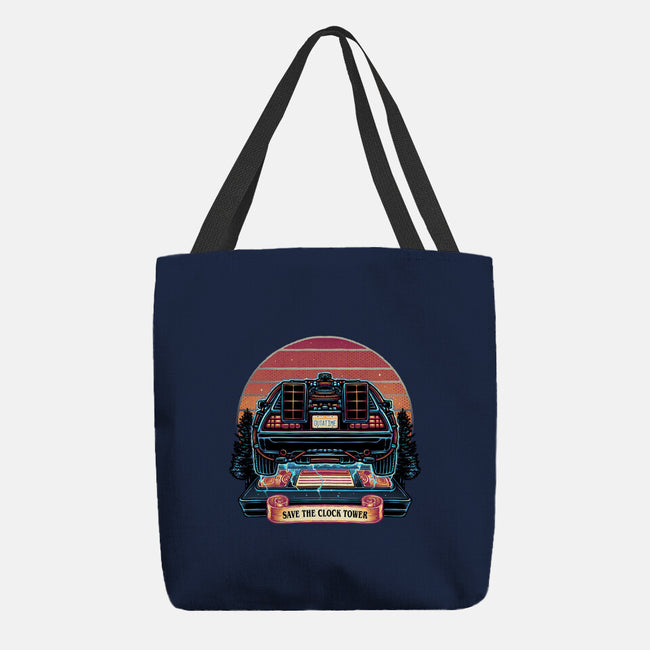 Time Travel Sunset-None-Basic Tote-Bag-glitchygorilla