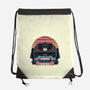 Time Travel Sunset-None-Drawstring-Bag-glitchygorilla