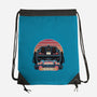 Time Travel Sunset-None-Drawstring-Bag-glitchygorilla