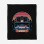 Time Travel Sunset-None-Fleece-Blanket-glitchygorilla
