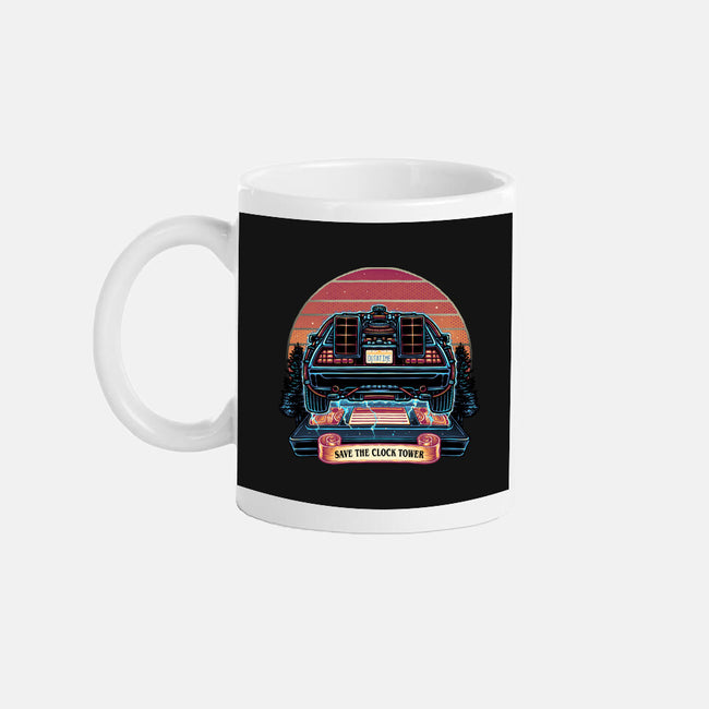 Time Travel Sunset-None-Mug-Drinkware-glitchygorilla