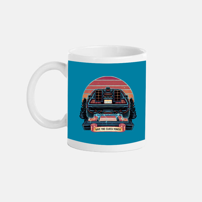 Time Travel Sunset-None-Mug-Drinkware-glitchygorilla