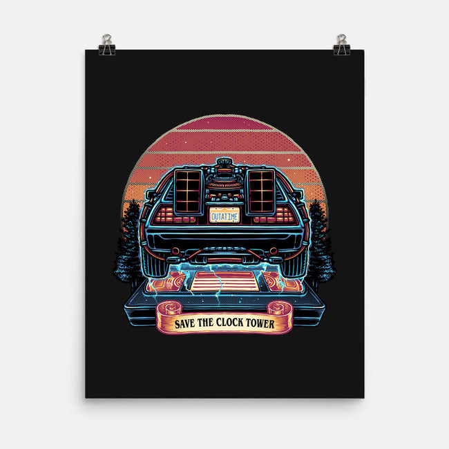 Time Travel Sunset-None-Matte-Poster-glitchygorilla