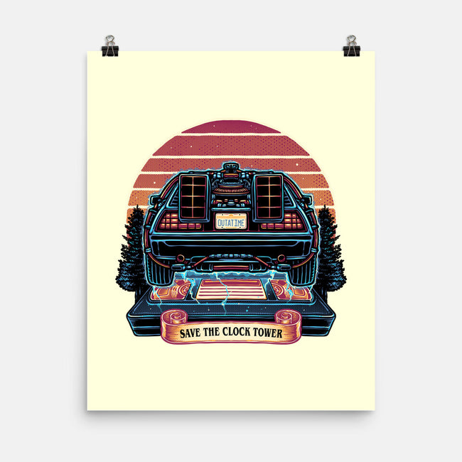 Time Travel Sunset-None-Matte-Poster-glitchygorilla