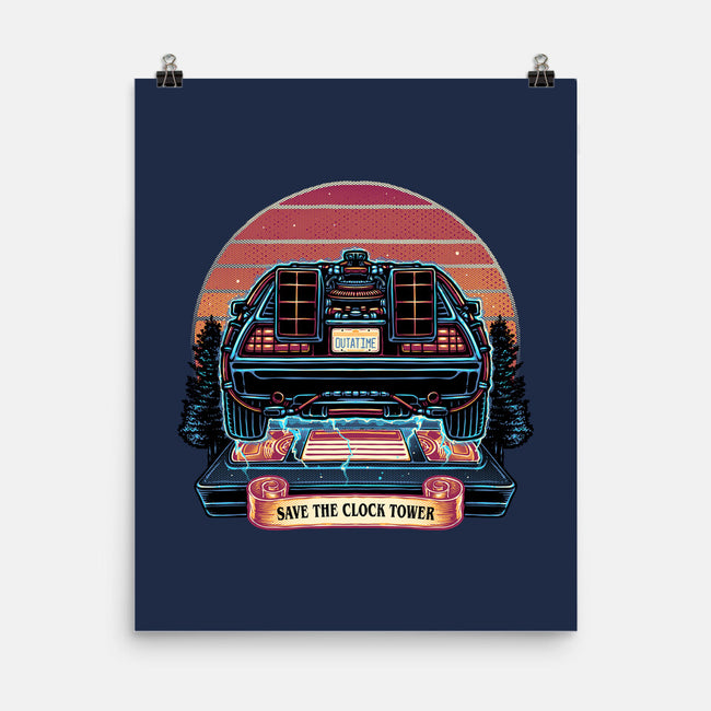 Time Travel Sunset-None-Matte-Poster-glitchygorilla