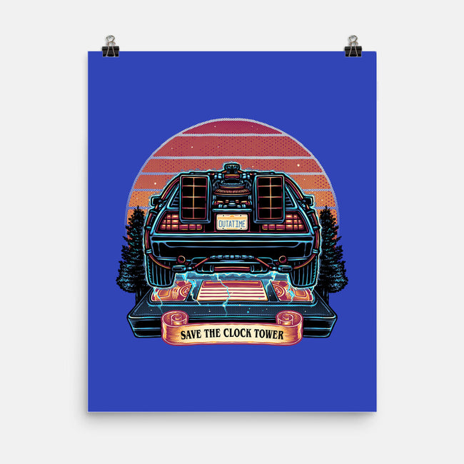 Time Travel Sunset-None-Matte-Poster-glitchygorilla
