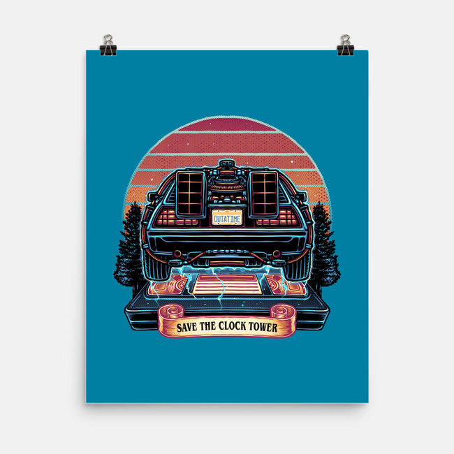 Time Travel Sunset-None-Matte-Poster-glitchygorilla