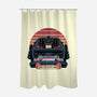 Time Travel Sunset-None-Polyester-Shower Curtain-glitchygorilla