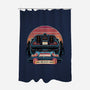 Time Travel Sunset-None-Polyester-Shower Curtain-glitchygorilla