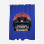 Time Travel Sunset-None-Polyester-Shower Curtain-glitchygorilla