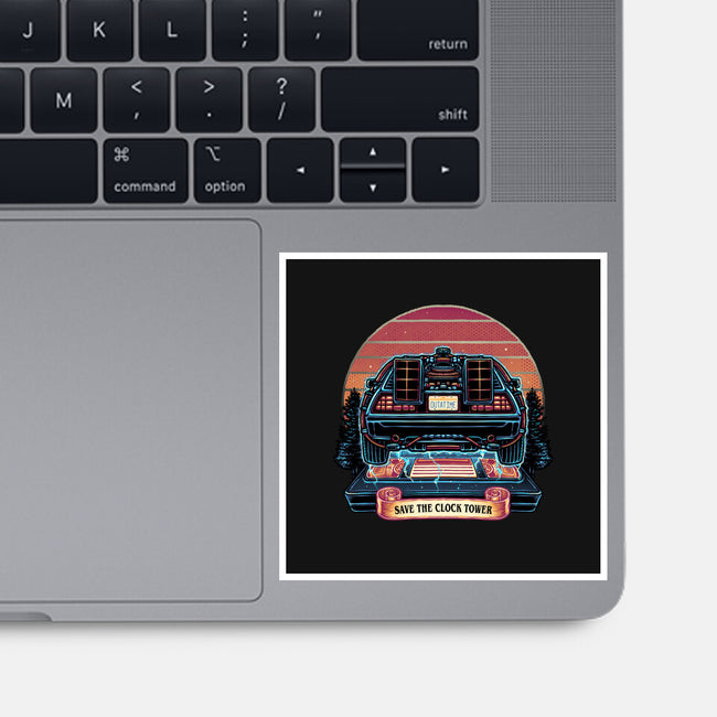 Time Travel Sunset-None-Glossy-Sticker-glitchygorilla